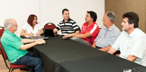 Diretoria da Abime/AL em reunião - Foto: Hugo Taques