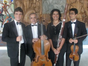 Grupo Quarteto Novo: André Becker, Djalma do Nascimento, Ilza da Cruz e Daví Guima