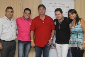 Epifânio Produções (parceiro do evento), Bruno, o prefeito de Cajueiro, Palmery, Marrone e Paulinne Rezende