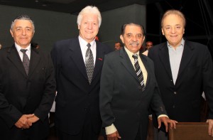 Fernando Machado, Alberto Gonçalves, João Felipe e Moacir Benvenutti, de Floripa, SC, presidente da Febracos