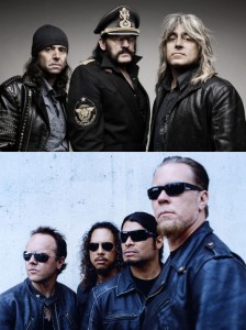 Motörhead (topo) e Metallica