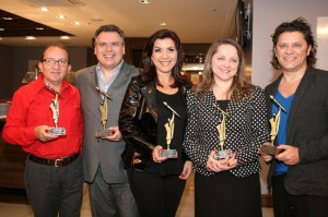 Jornada dos gaúchos Homenageados: Mauro Veras (PI) , Marcelo Mesquita (Gerente) , Fabiana Costa (RRPP), Ivane Fávero (Secretária de Turismo) e Fernando Fischer (SC)