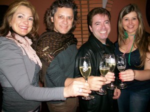 A gaúcha Aline Viezzer de Gramado, o catarinense Fernando Fischer, Eduardo e Marina Grandi de Farroupilha (RS)