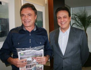 Senador Álvaro Dias e o prefeito de Guarapuava, Fernando Ribas Carli