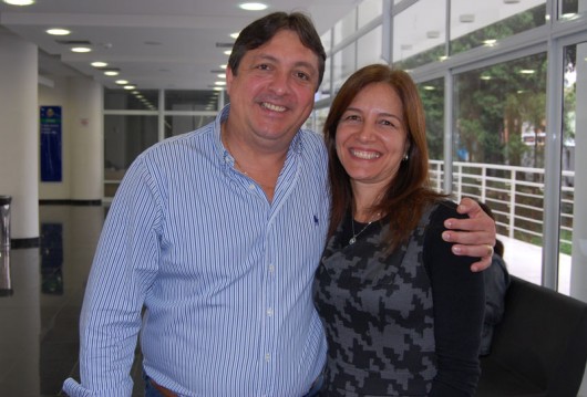 O aniversariante Sidão e sua mulher Sílvia 