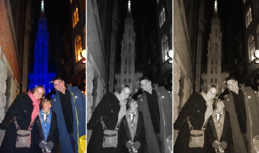Joelma Marinho passeia por Bruxelas com o marido, Luciano Cabral, e o filho