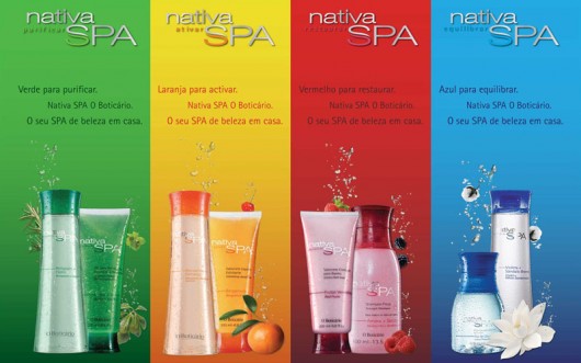 Produtos da coleção Nativa SPA, de O Boticário