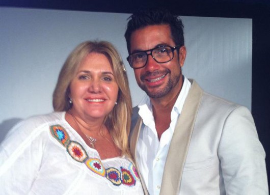 Mônica Casado e o maquiador Fernando Torquatto 