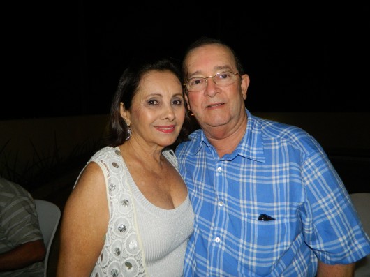 O aniversariante Wilson Barreto e sua mulher, Rita Prado 