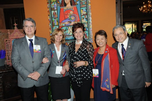 Sr. Fernando D. e sua senhora Sônia M. Roncon Dias, Petrô Stival, Sr. Hiroshi Shimuta e sua senhora Suma I. Shimuta