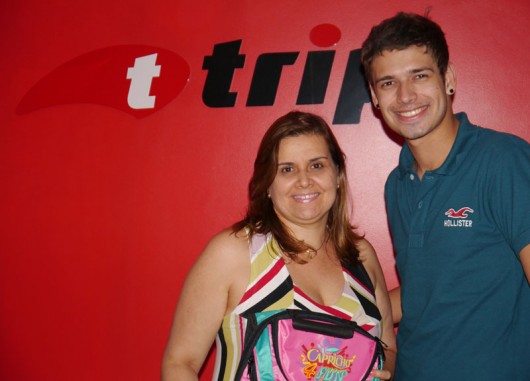 Soraya Carnaúba, sócia proprietária da TRIP Viagens e Turismo, recebe Gustavo Foshi
