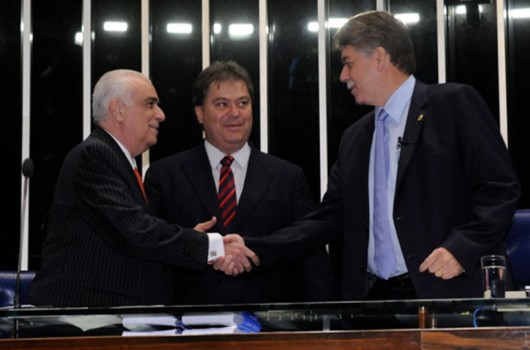 Senadores Antonio Carlos Rodrigues-SP, Gim Argello-DF e João Ribeiro-TO