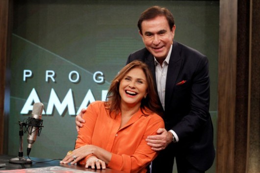 A irreverente Fafá de Belém no Programa Amaury Jr. Amaury Jr. e Fafá de Belém
