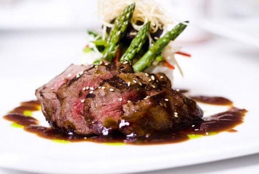 Gourmet fillet mignon steak at five star restaurant