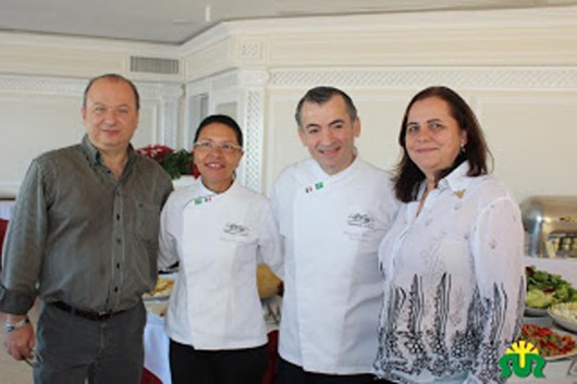 Ovadia Saadia, casal Elizabete e Pasquale Mancini e colunista do Paraná Luzita Levy