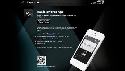 Meliá Hotels International lança inovador site móvel, com experiência de usuário aprimorada Meliá Página