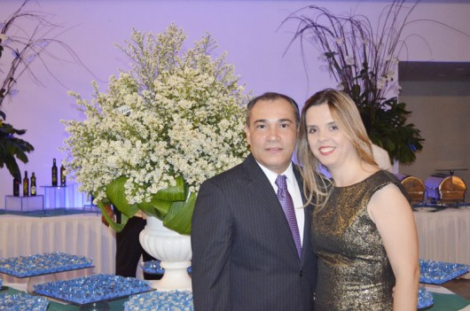 O empresário Edmilson Ribeiro e sua mulher, (super charmosa) a advogada Adenise Ribeiro na IV edição do Prêmio Sincor de Jornalismo Alberto Marinho, no Hotel Jatiúca.