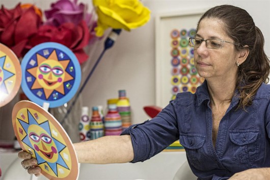 Maria João em seu atelier