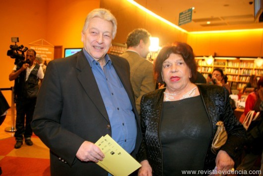 O ator Fúlvio Stefanini e a jornalista Lulu Librandi