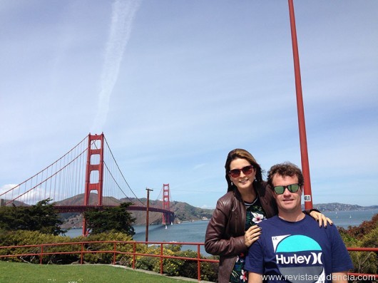 Dra Alice Kikko e Dr Leonardo Eicke, na Ponte Golden Gate, São Francisco, Califórnia (USA)