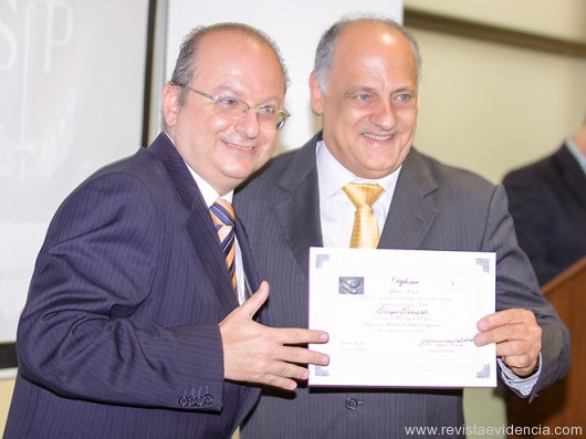 Ovadia Saadia com Sergio Schidt da empresa Recoma