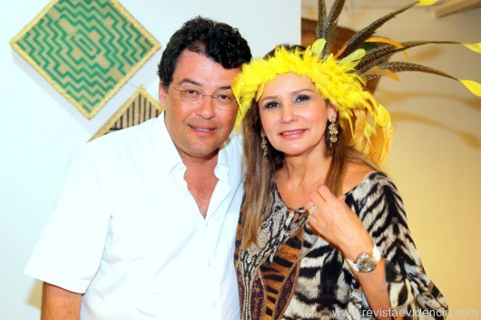 No camarote o Ministro das Minas e Energia do Brasil Eduardo Braga e a esposa a senadora pelo Amazonas Sandra Backsmann Braga.