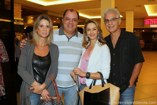 Os casais Ana Wilmers e Ricardo Frota e a atriz Bianca Rinaldi e Eduardo Menga.