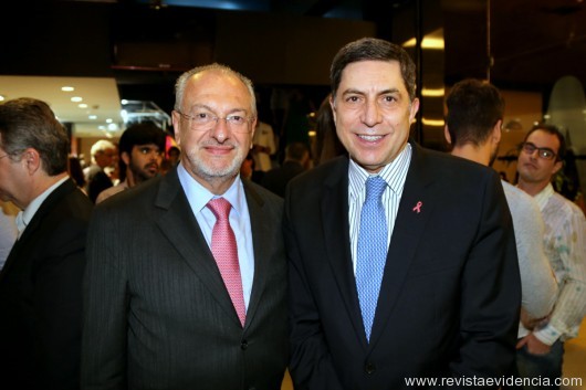 Convidados, o presidente do Tribunal de justiça de são Paulo, dr. Jose Renato Malini com o presidente do Banco BRADESCO, Luiz Carlos Trabuco.