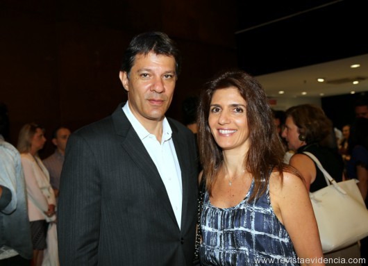 O prefeito da cidade de São Paulo, dr. Fernando Haddad e a esposa Ana Estela Haddad.