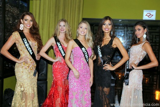 As classificadas em segundo colocada de Itaquera, Natalia Froes,a eleita Miss Cidade de São Paulo 2016,dos Jardins, Marjorie  Bresner, do Butantã ,Samantha Lemos, e em terceiro da Saude,Marina Teixeira e e da Vila Prudente, Stefany Rodrigues