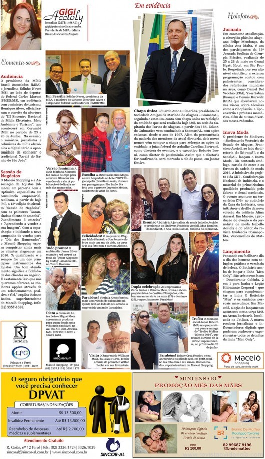Coluna Social Gigi Accioly, Jornal Primeira Edição