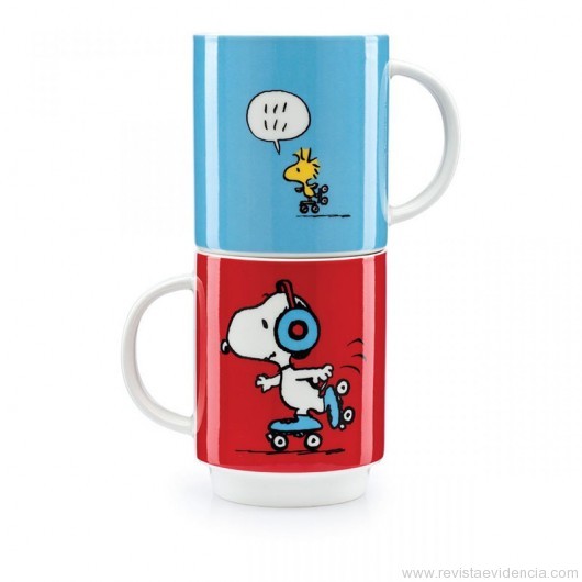 Canecas Empilháveis Snoopy Patins