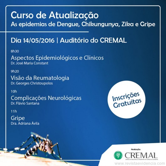 Conselho de Medicina realiza curso sobre dengue, chikungunya, zika e gripe