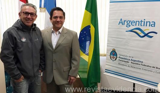 O Consul recebeu a visita do Embaixador de Ushuaia no Brasil, nosso jornalista Jefferson Severino