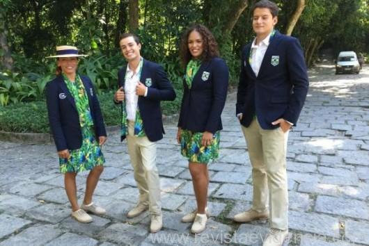 Uniformes atletas Olímpiada Rio 2016 assinado pela estilista Lenny Niemeyer