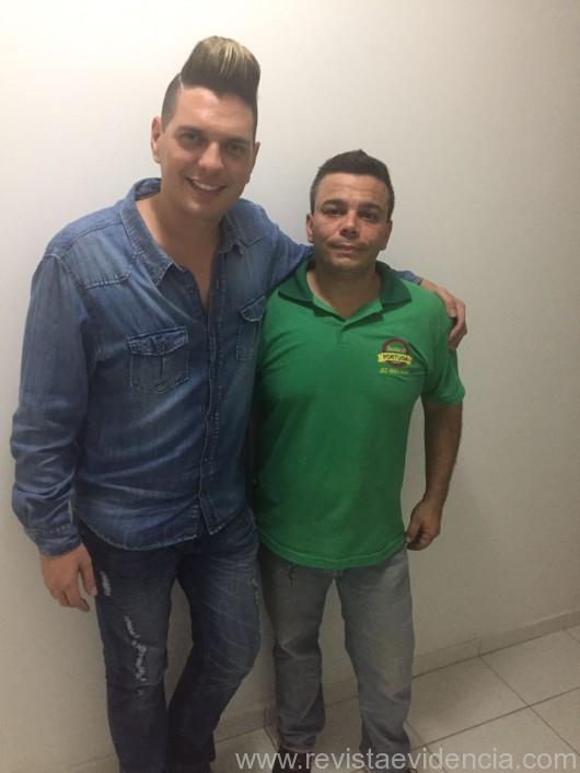 Promotor Wilton Rocha e o empresário Pedro, do Sanduba do Portuga