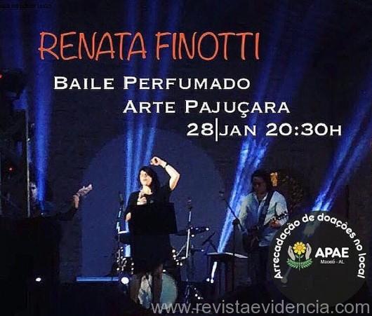Renata Finotti faz show da MPB em Maceió para ajudar a APAE