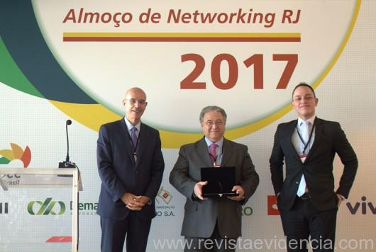 Sérgio Rial – Presidente da Câmara Espanhola e Presidente do Banco Santander; Rui Manuel Oliveira, Vice-Presidente da Meliá Hotels International Brasil; Luiz Carlos Carvalho, Subsecretário de Relações Internacionais do Governo do Estado do Rio de Janeiro