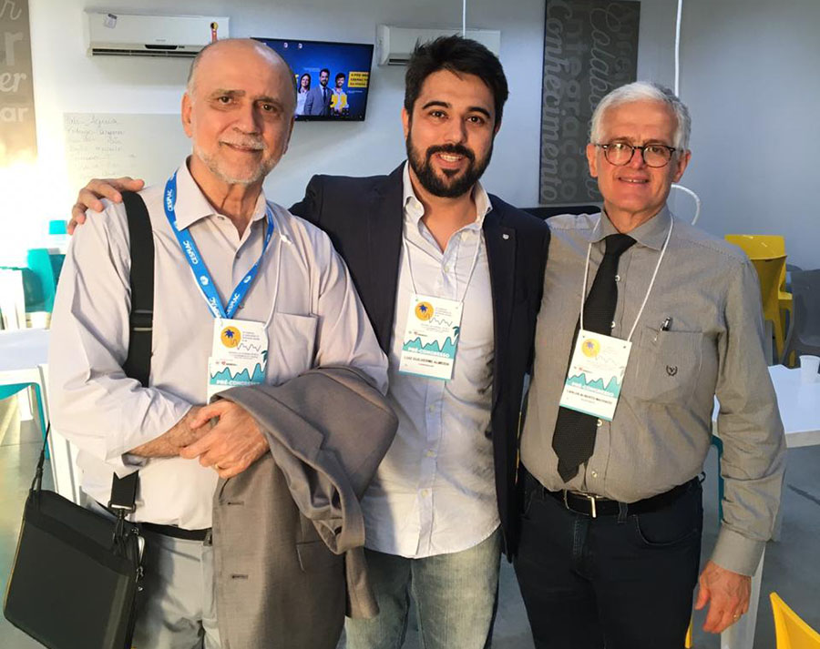 Dr Marco Mota, Dr Luiz Guilherme e Dr Carlos Alberto Machado, Coordenadores do XVI Congresso do Departamento de Hipertensão Arterial da Sociedade Brasileira de Cardiologia