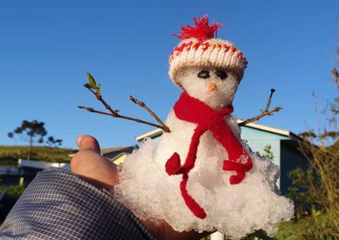 O frio mais uma vez encanta os turistas na Serra Catarinense