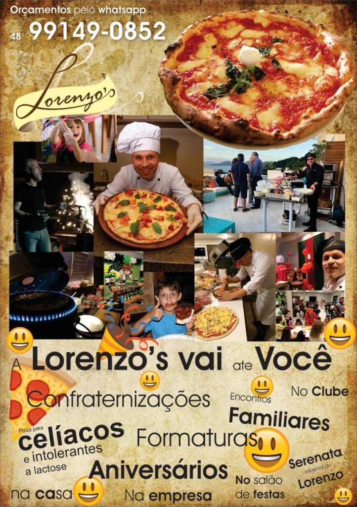 Pizzaria Lorenzo´s, indiscutivelmente a melhor e a mais premiada da Grande Florianópolis. O visual da Ilha da Magia de lá (Cacupé), é fantástico. Agora com espaço para eventos.