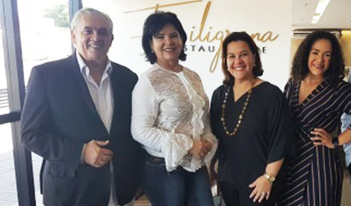Presidente, Hércules Dias; diretora de eventos, Fátima Fernandes, diretora tesoureira, Mara Roberta e diretora de Comunicação, Érica Lima