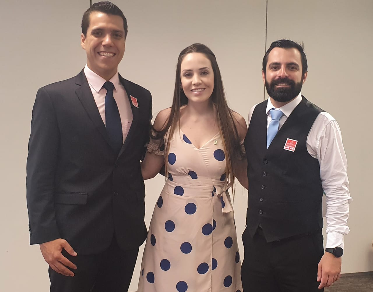 Marcelo Quelho Filho, Presidente Nacional da CONAJE, Jayana Nicaretta da Silva, Sec Nac de Juventude do Min da Mulher, Família e DH e Thaynan Mariano Costa, Presidente Nacional da JCI Brasil