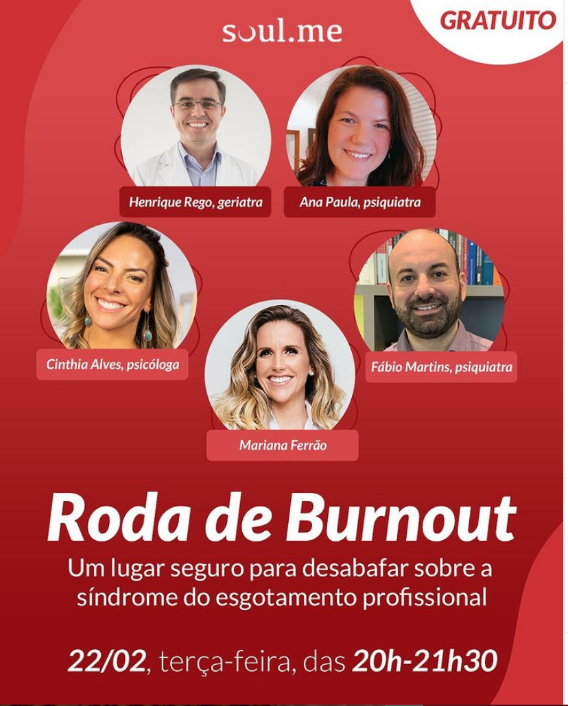 Mariana Ferrão promove roda de conversa para falar sobre a Síndrome de Burnout
