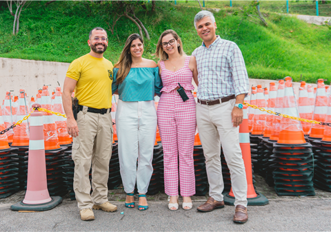 Doação de 2 mil cones pelo Parque Shopping ampliará ciclofaixa aos domingos