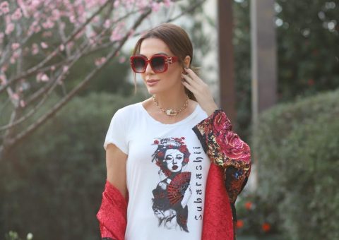 Claudia Métne com dicas de T- Shirts combinando com vários looks para o dia e noite