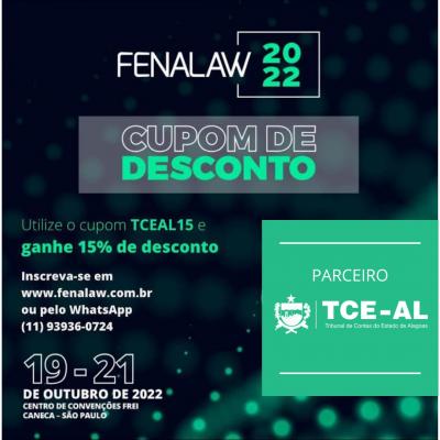 TCE/AL firma parceria e oferece desconto na inscrição da FENALAW 2022