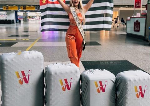 Wendy Dantas chega em Curitiba para participar do Miss Brasil de Las Américas