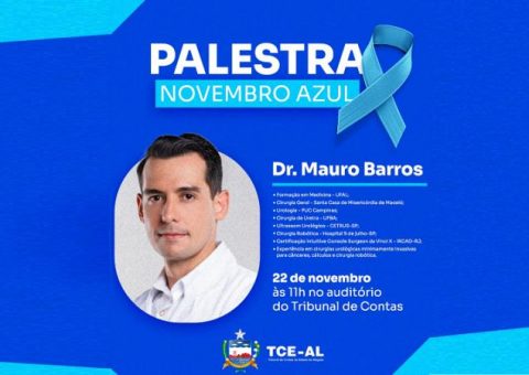 Novembro azul: TCE/AL promove palestra de conscientização