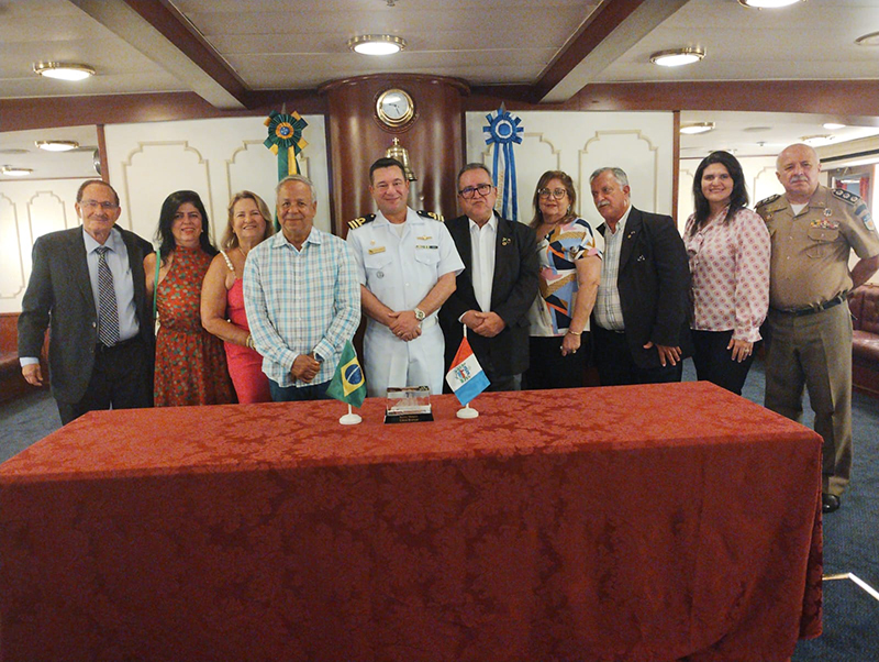 Recepção no NVe "Cisne Branco" marcou a noite do dia 15 de março, no Porto de Maceió